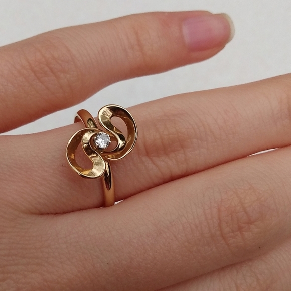 stuller Jewelry - Vintage genuine 14k gold diamond ring real